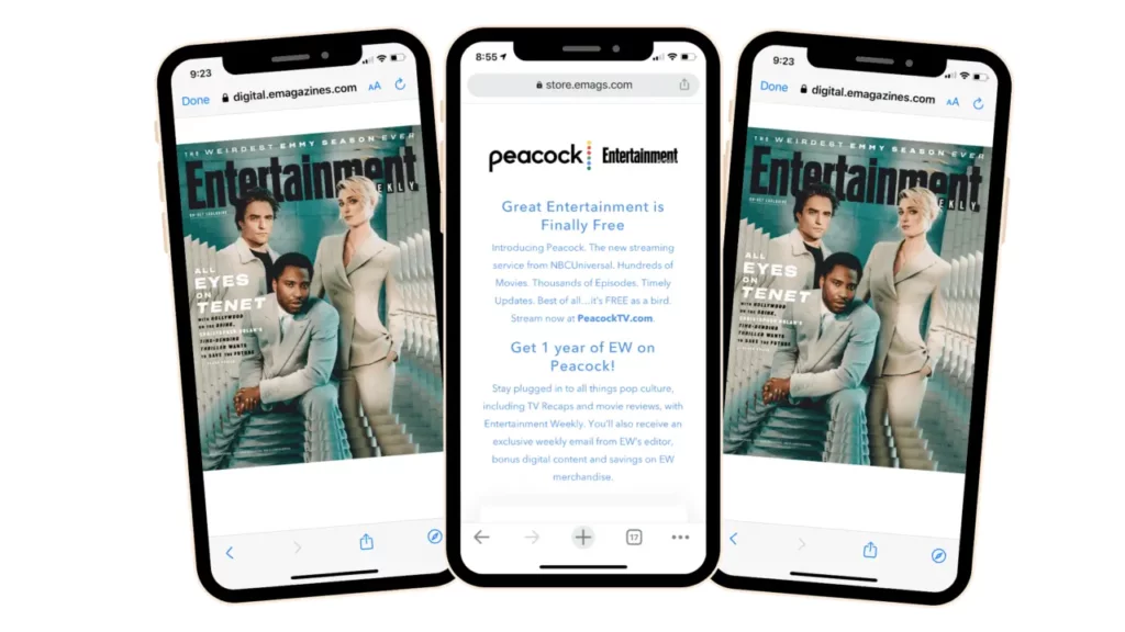 entertainment weekly online magazine example