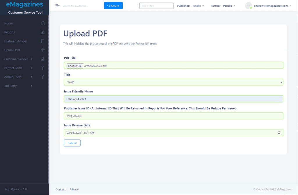 digital to pdf reflow step one upload pdf